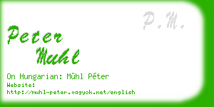 peter muhl business card